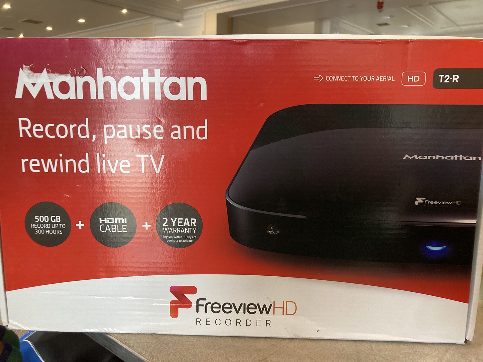 Manhattan T2-R 500 GB Freeview HD Recorder 500 GB - Black