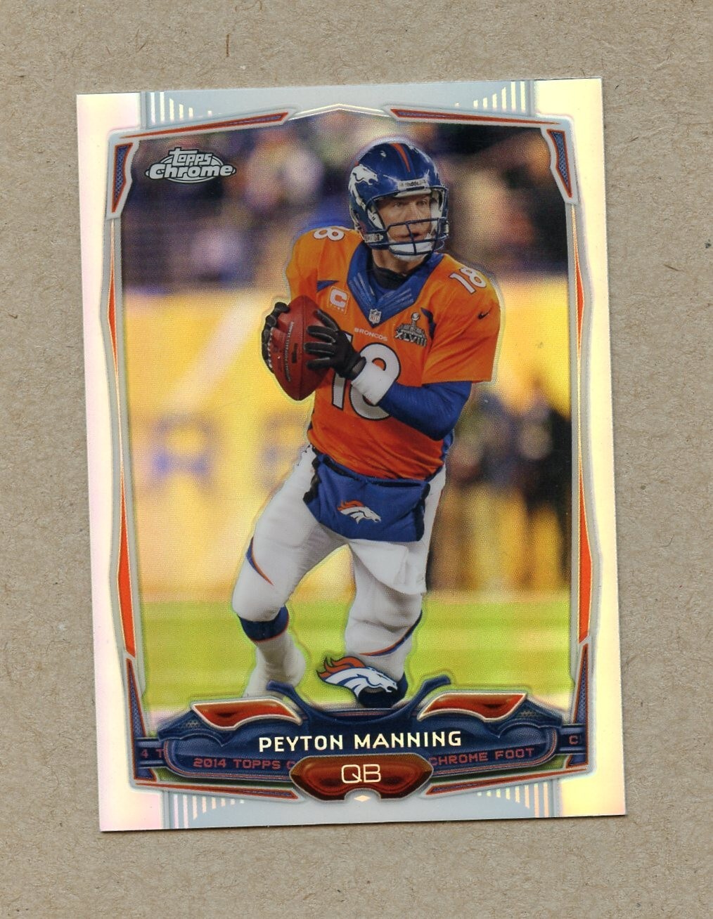 2014 Topps Chrome Peyton Manning #42 Refractor Denver Broncos