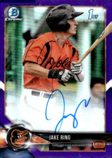 JAKE RING 2017 BOWMAN CHROME **PURPLE** REF 1st RC ROOKIE AUTO /250 !!🔥 ORIOLES