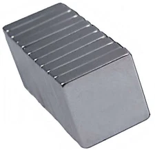 10 Neodymium Magnets 1/2 x 1/2 x 1/8" CHROME Block