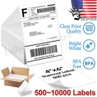 4x6 Fanfold Direct Thermal Shipping Labels for Zebra & Rollo Printers and More