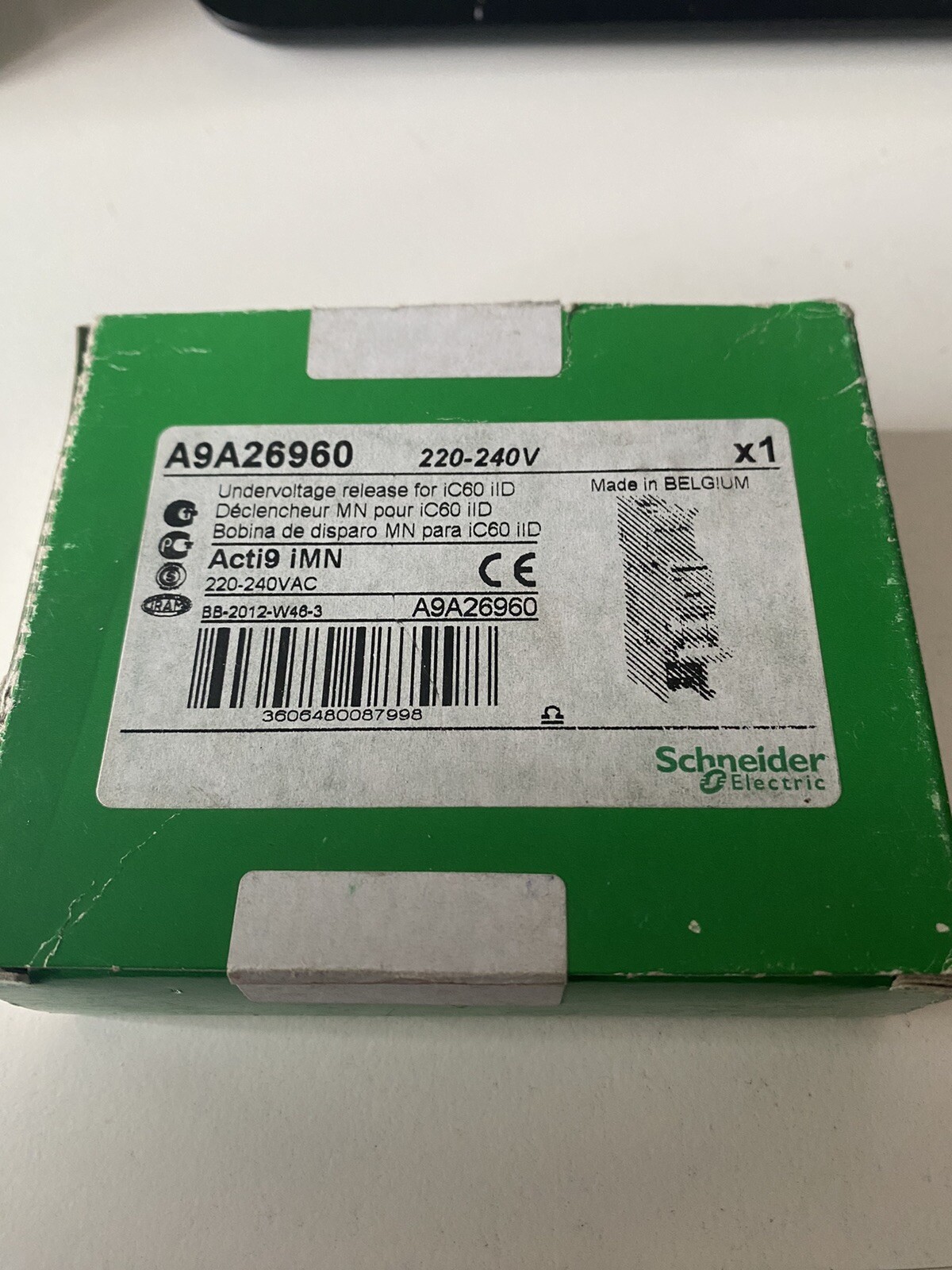 A9A26960 Undervoltage release iMN, 220-240V AC 50/60Hz