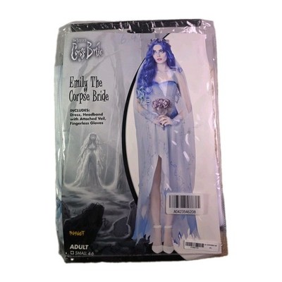 Spirit Halloween Emily Corpse Bride Adult Costume Small 4-6 Cosplay Dress NIP