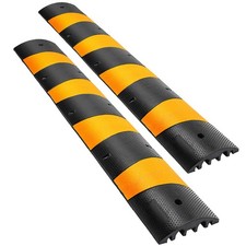 2pcs 6 Feet Rubber Driveway Modular Heavy Duty Speed 72.4 x 12 x 2.4 Inch Cable 2pcs 6 Feet Rubber Driveway Modular Heavy Duty Speed 72.4 x 12 x 2.4 Inch Cable - Image 1