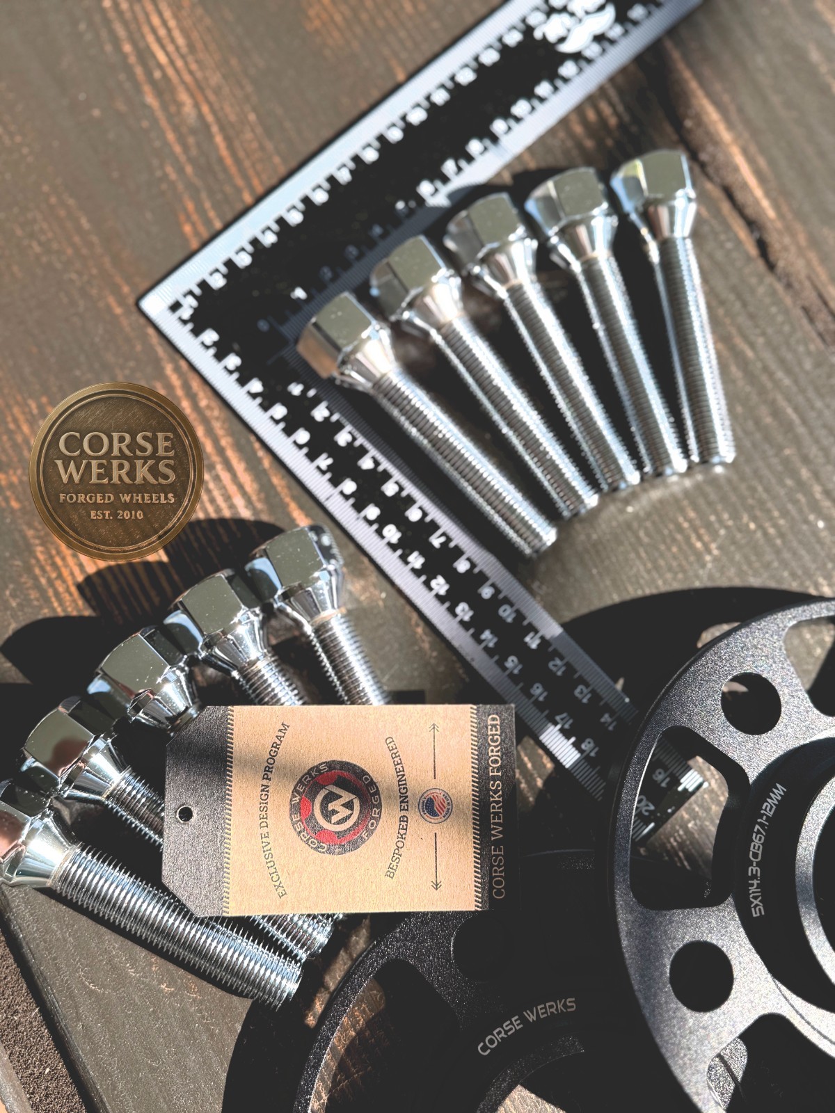 Corse Werks Ferrari Wheel Spacers Set – 12mm and 20mm with Extended Bolts