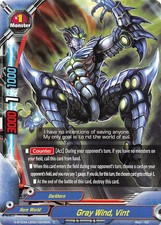 Gray Wind, Vint - X-BT03A-UB02/0049EN - C Near Mint Buddy Fight X Alternative Vo