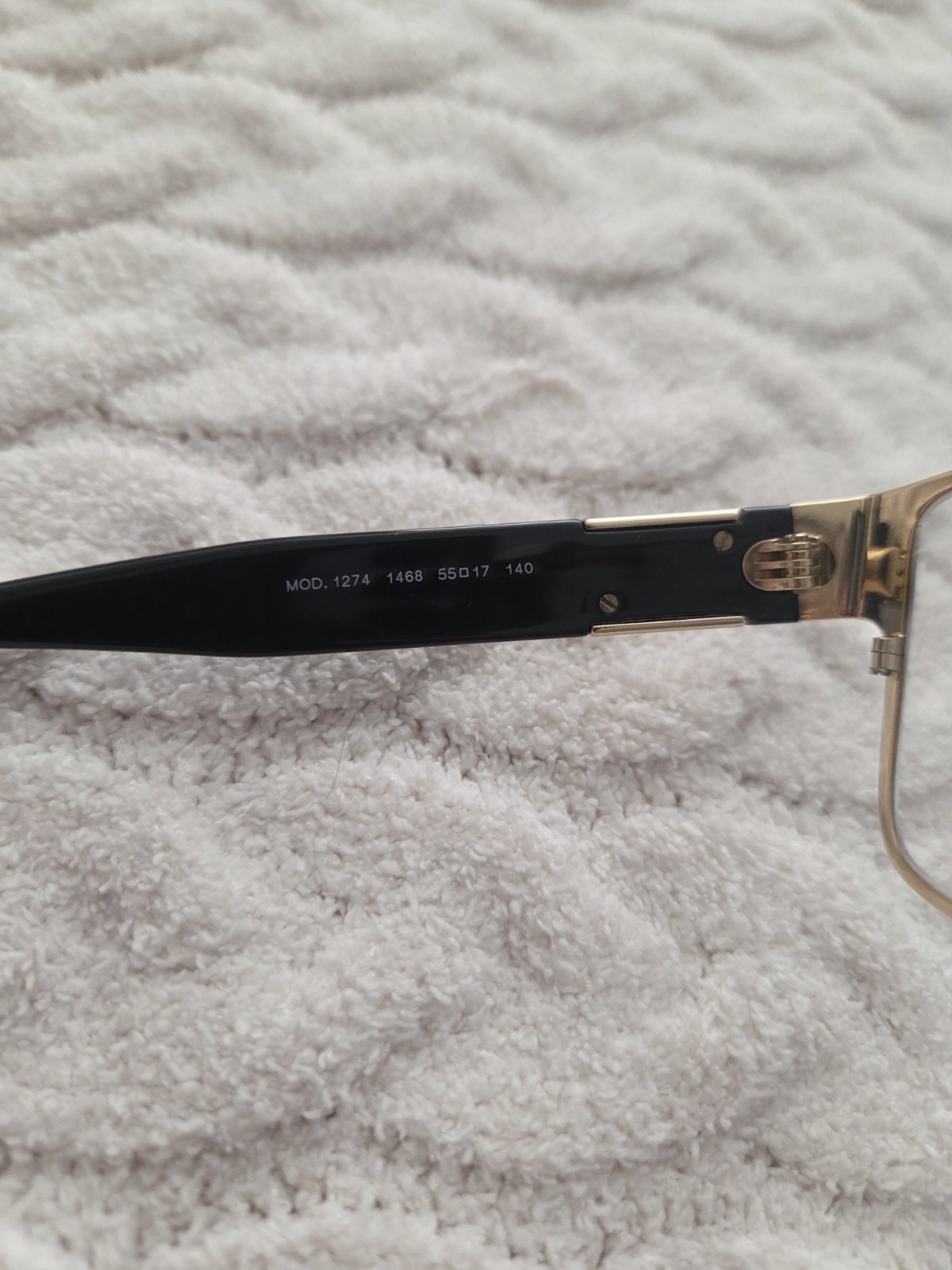 Versace MOD 1274 1468 Eyeglasses Frame 55-17-140 Blue square Medusa Arms  thumbnail 4