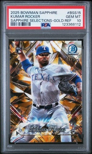 2025 Bowman Chrome Kumar Rocker Sapphire Selections Gold /50 #BSS-15 ...