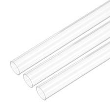 3Pcs 11mm (0.43") ID x 13mm(0.51") OD x 356mm(14") L Clear Rigid Acrylic Pipe