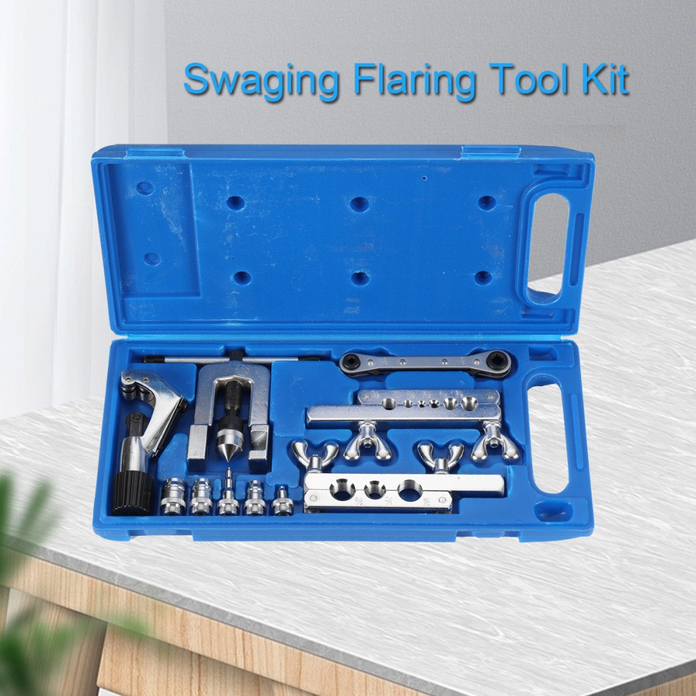 Single Flaring Tool & Swaging Tool Kit for HVAC; Tubing; Copper Pipe Flaring