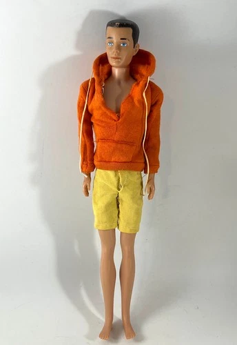 Vintage 1960 Mattel Ken Doll Brown Molded Hair Straight Leg