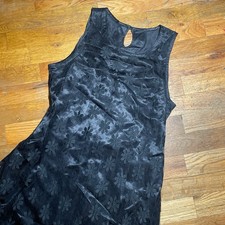 Goth Lace Y2K Lace Satin Dress Small
