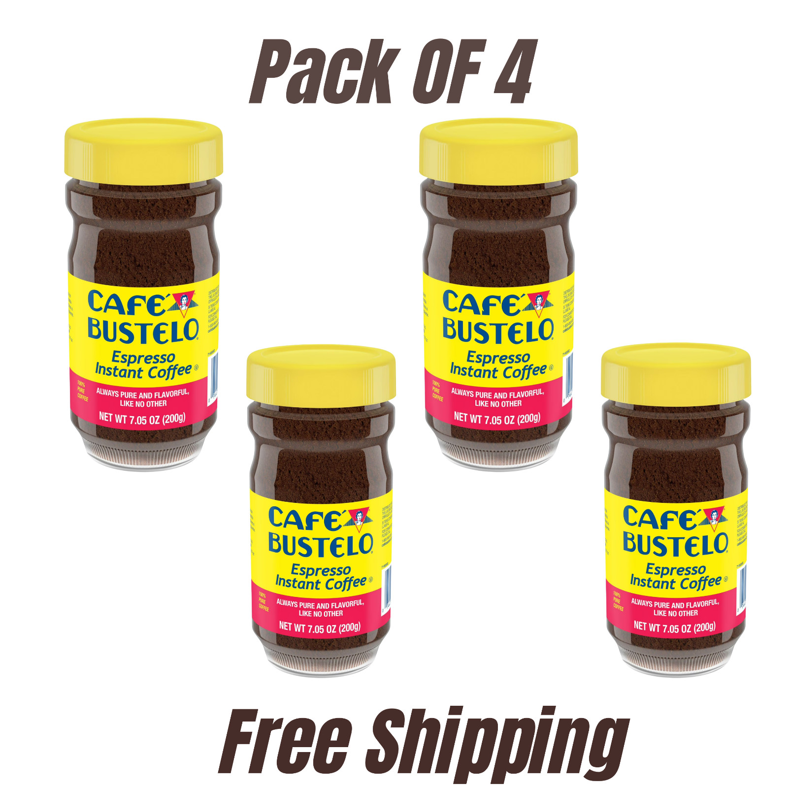 Cafe Bustelo, Espresso Style, Dark Roast Instant Coffee 7.05