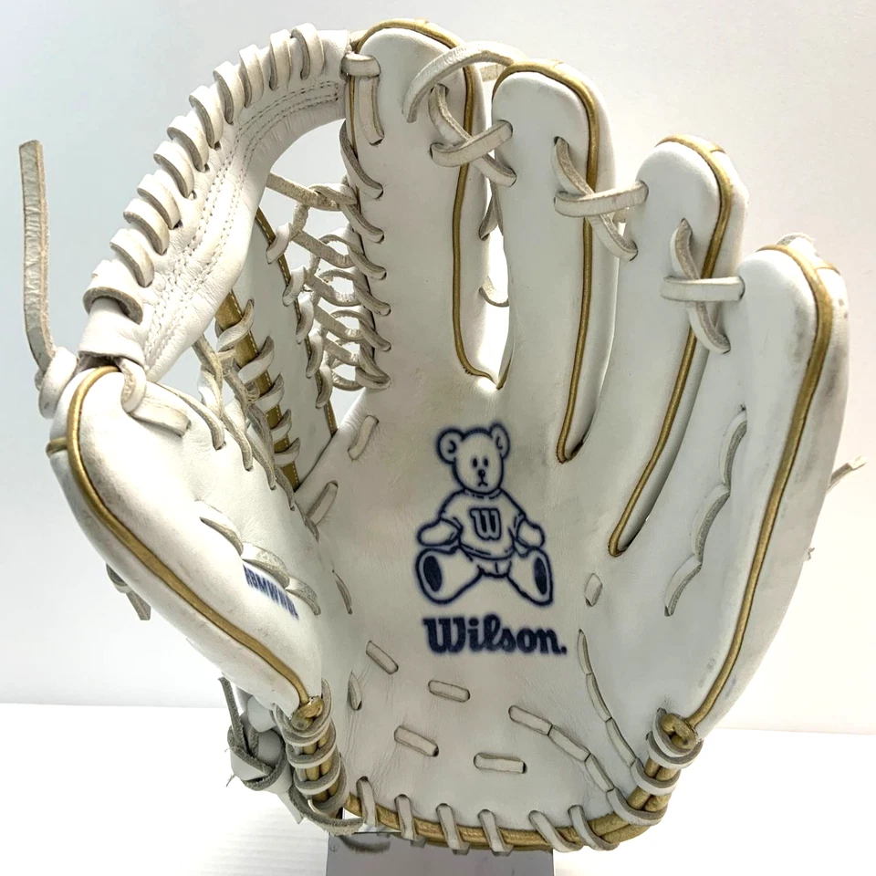Wilson TEDDY BEAR LOGO Luva de Beisebol Outfielder RHT LH Do JAPÃO Modelos Raros - Imagem 4 de 4