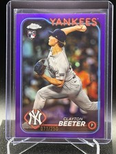 Clayton Beeter 2024 Topps Chrome Purple Refractor #71/250 (RC) - Yankees