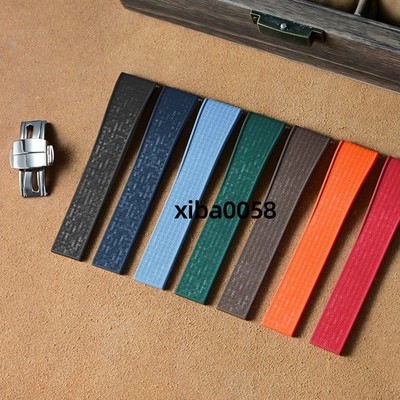 Premium FKM 18mm 19mm 20mm 21mm 22mm Rubber Watch Band Strap Replacement