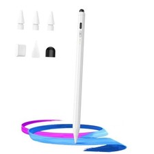 Stylus Pen for iPad 2025-2018 ,13 mins Fast Charge Pencil with Tilt White