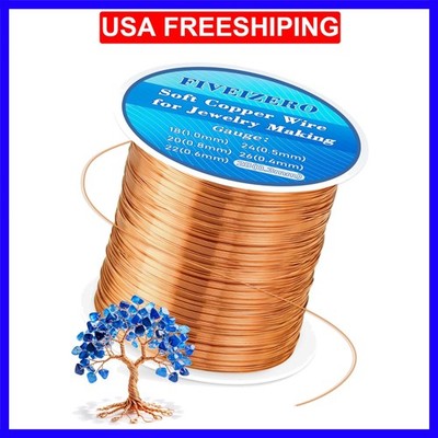 328ft 28 Gauge for Jewelry Making, Pure Dead Soft Bare for Electroculture Gar...