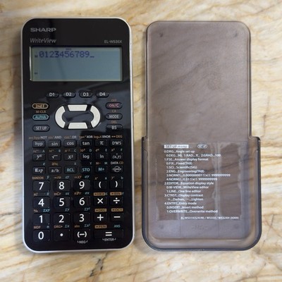 Sharp WriteView Calculator EL-W535X w/ Cover EUC