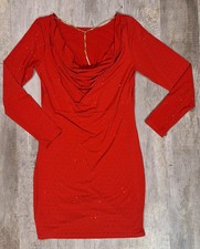 Michael Kors Women's Medium Red Dress With Red Rhinestones Comfort Stretch NWT