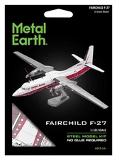 Fascinations Metal Earth FAIRCHILD F-27 Pacific Alaska Airliner Plane Model Kit