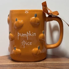 Rae Dunn Magenta Pumpkin Spice Fall Autumn Textured Ceramic Coffee Tea Mug
