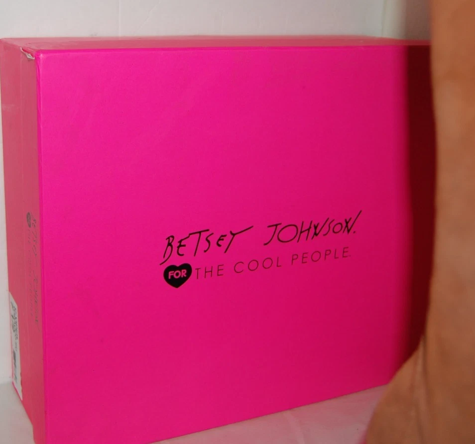 8.5❤️BOTAS Betsey Johnson Gamuza Cuero Engrasado Sobre la Rodilla Tacones Altos Plataforma Foto 4 de 4