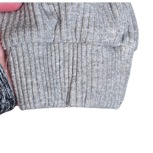 Zella Half Zip Pullover Hoodie Ribbed Knit Athleisure Activewear Gray Small - Picture 4 of 7