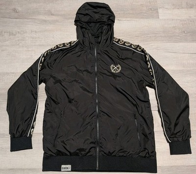 Dixxon Flannel Co Jacket Waterfront Hooded Windbreaker Men's Sz XL Black 