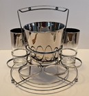 MCM Dorothy Thorpe Style 8 SILVER FADE  Bar Tumblers & Ice Bucket with Caddy — photo 9