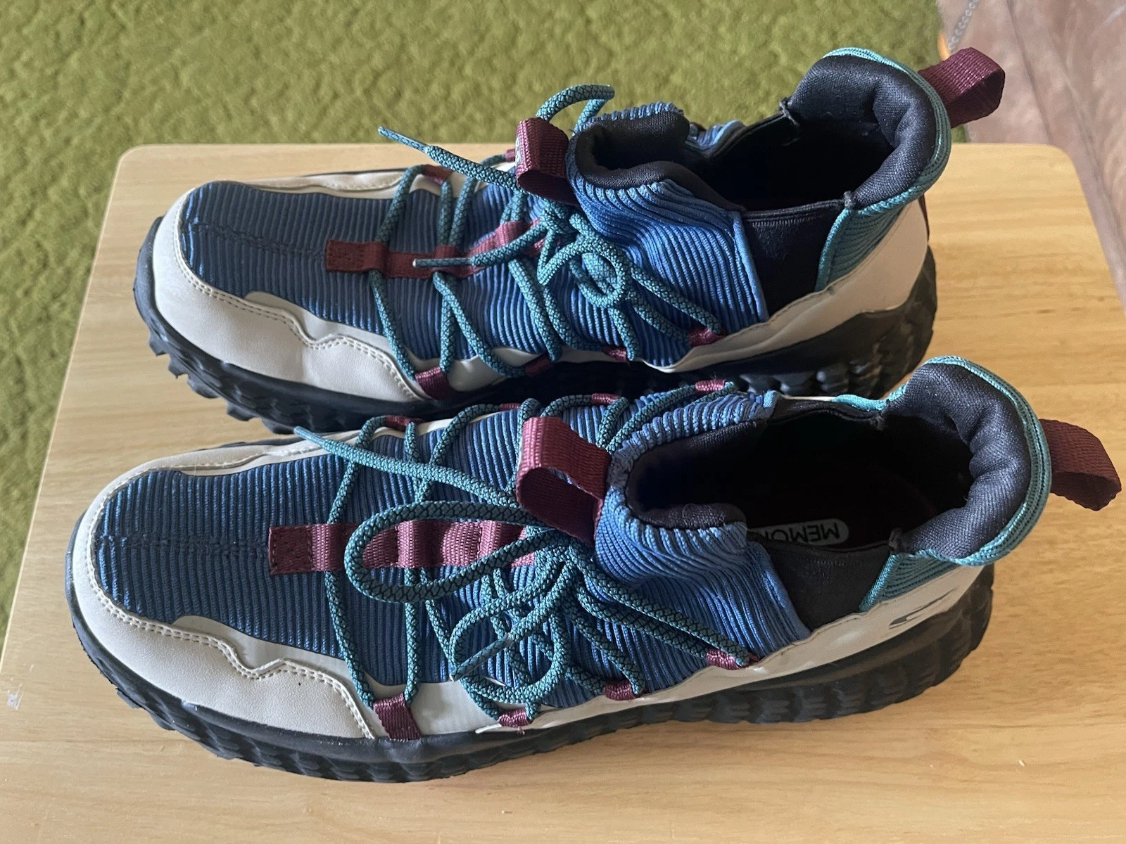 Skechers Mens Trail Hikers US 11 51944 Blue/Burgundy/ Cream