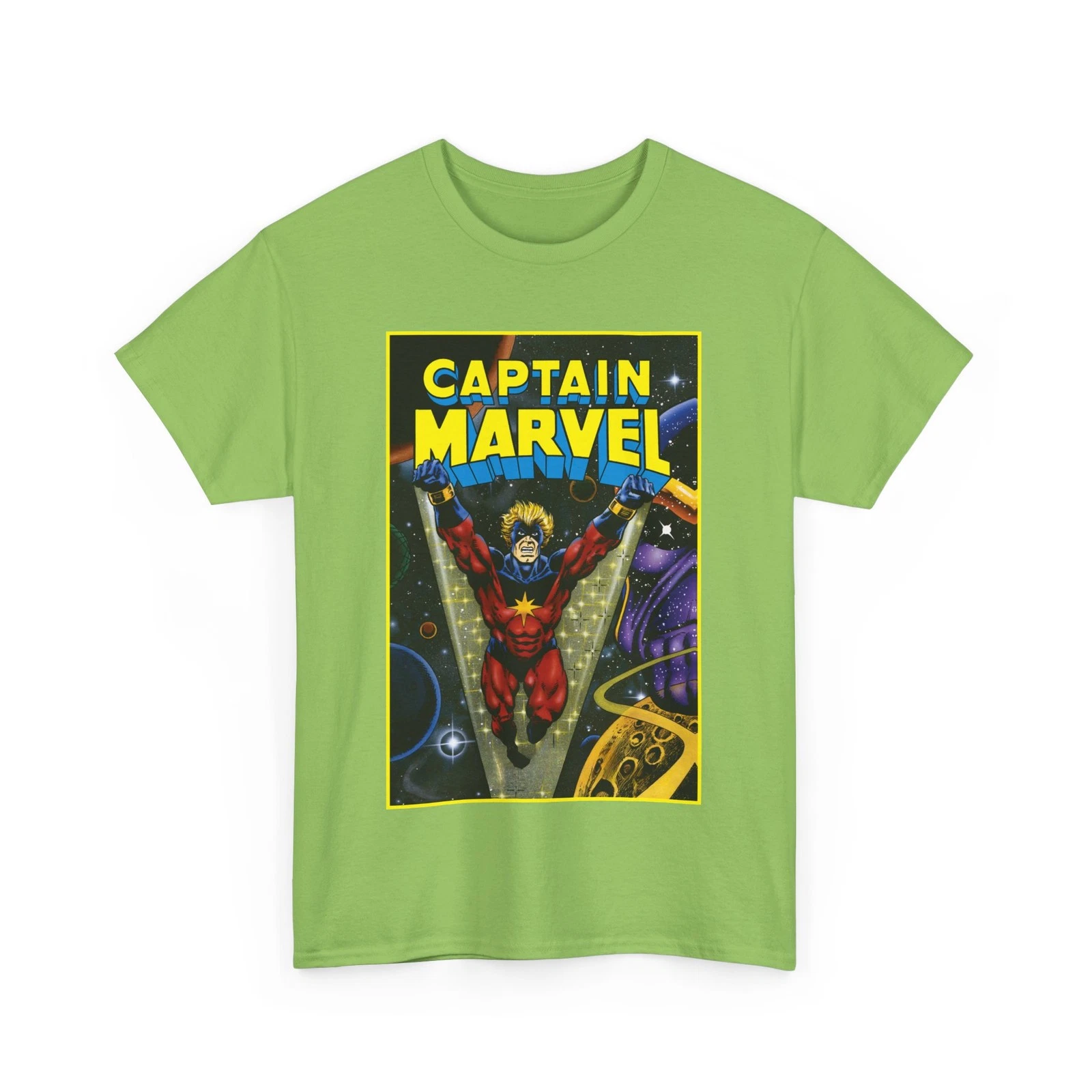 Captain Marvel T-Shirt - Jim Starlin Art - Mar-Vell - Thanos - Marvel Comics
