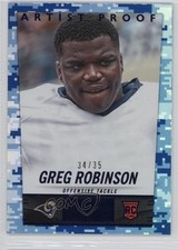 2014 Panini Hot Rookies Rookie Artist Proof 34/35 Greg Robinson #370 4r3