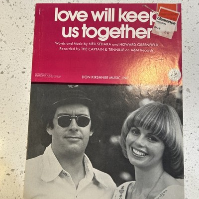 1975 Love Will Keep Us Together Sheet Music Captain & Tennille!