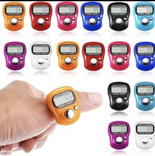 Digital LCD Knitting Row Counter Crochet Stitch Finger Tally with Strap 0 - 9999