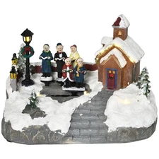 Christmas Decoration Village Choir Animated Winter Wonderland Set with LED Light