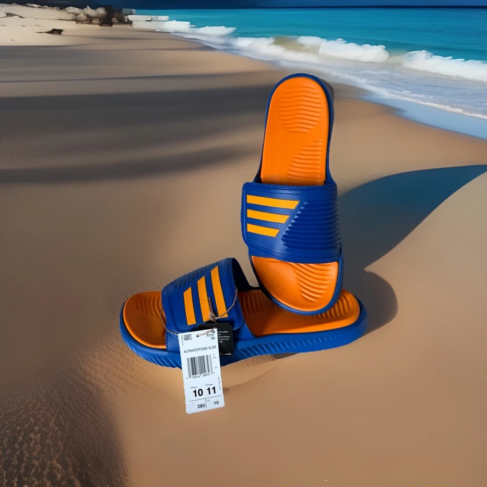 Sandalias Adidas Alpharesponse 2.0 para hombre talla 10. Azul/Naranja JP5399. Nuevo Foto 3 de 4