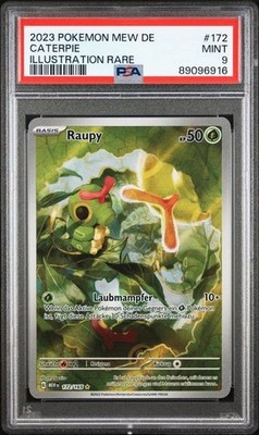 PSA 9 | 2023 POKEMON GERMAN MEW DE-151 #172 CATERPIE DEUTSCH