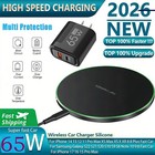Fast Charger Pad Wireless 65W For Samsung S24 Ultra S23 FE Z Flip5 Fold4 Z Flip3