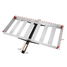 MaxxHaul 70422 Hitch Mount Aluminum Cargo Carrier, 500 lb Capacity