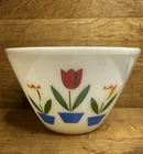 VINTAGE ANCHOR HOCKING FIRE KING OVENWARE TULIPS MIXING BOWL