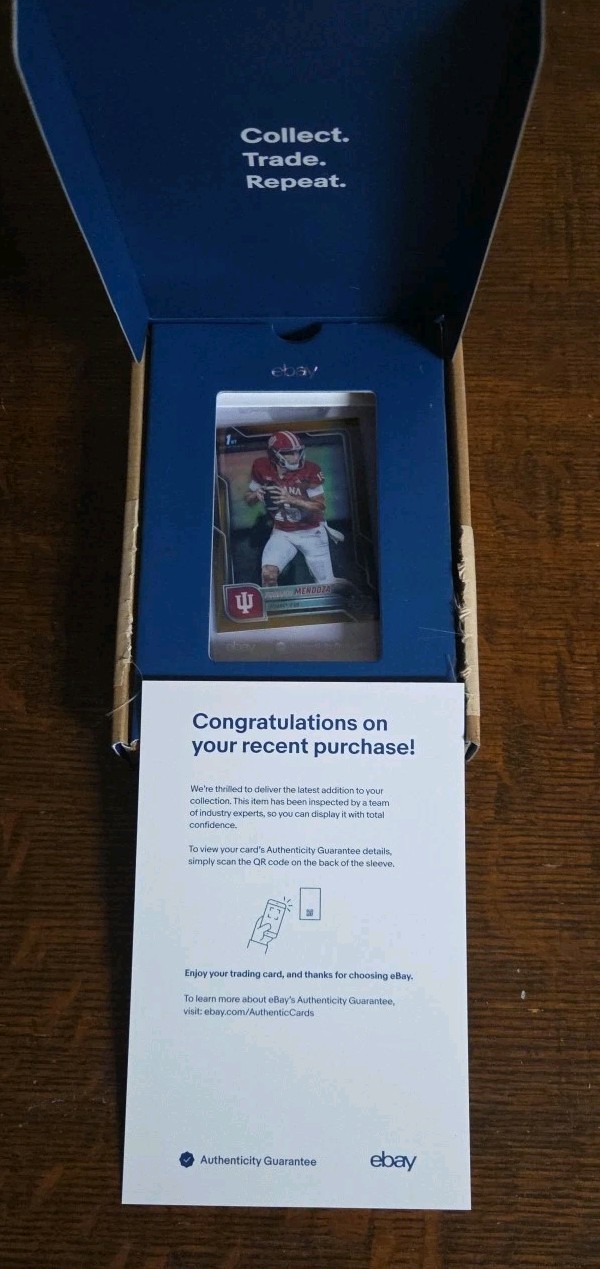 2025 Bowman U Chrome Fernando Mendoza 1st Bowman True Gold Refractor /50 Indiana