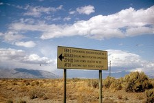 Krajowa stacja testowa reaktorów Idaho znak jądrowy lata 60. 35 mm slajd kodachrome