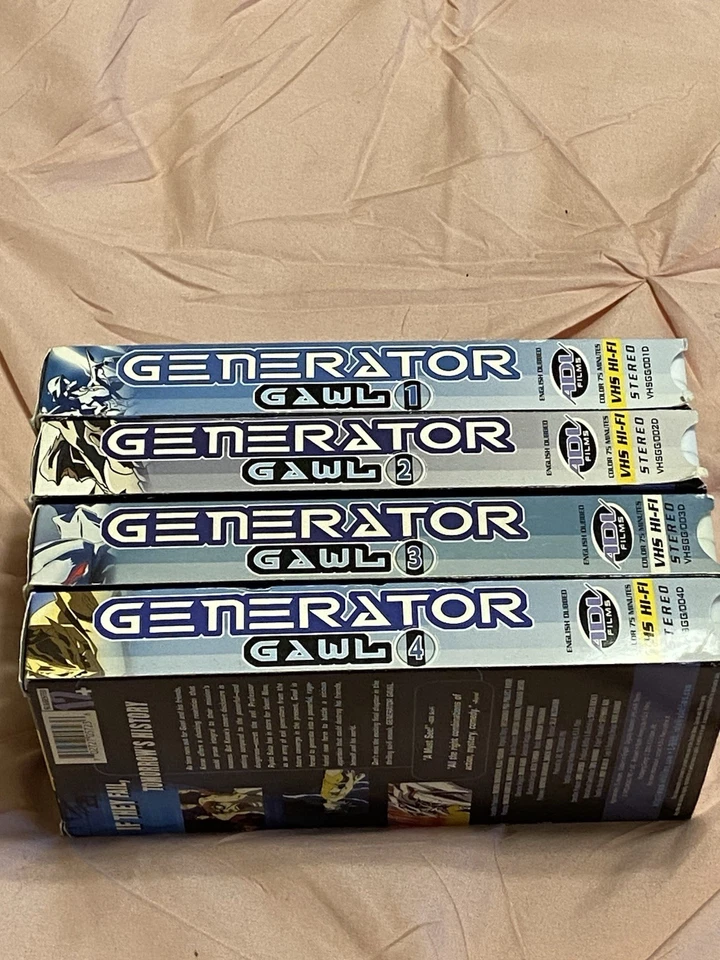 GENERATOR GAWL Anime (VHS, 2000 - VOL 1-4) 4 TAPE COLLECTION - English Language Foto 3 de 3