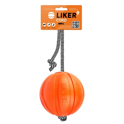 LIKER Cord 9 cm/3.5 inch Dog Active Training Ball Toy Foamed Polymer Non-toxic
