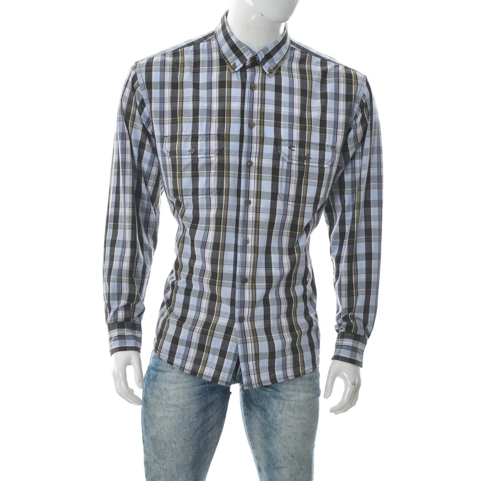 Camel Active Men's Chest Pocket Button Front Casual Shirt Long Sleeve Plaid XXL - Image 2 of 4
