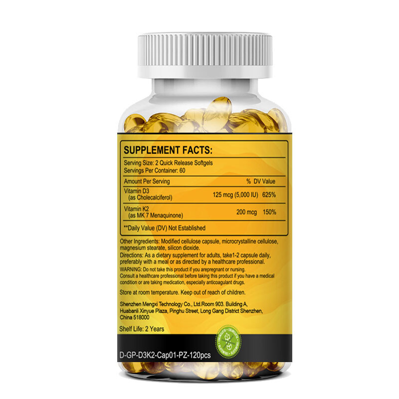 Vitamina D3 E K2(MK7)| Vitamina D3 2000 Ui | | 180cap - Foto 5