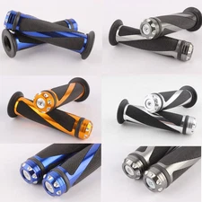 MOTORCYCLE ALUMINUM RUBBER GEL HAND GRIP FOR 7/8" HANDLEBAR TWIST THROTTLE
