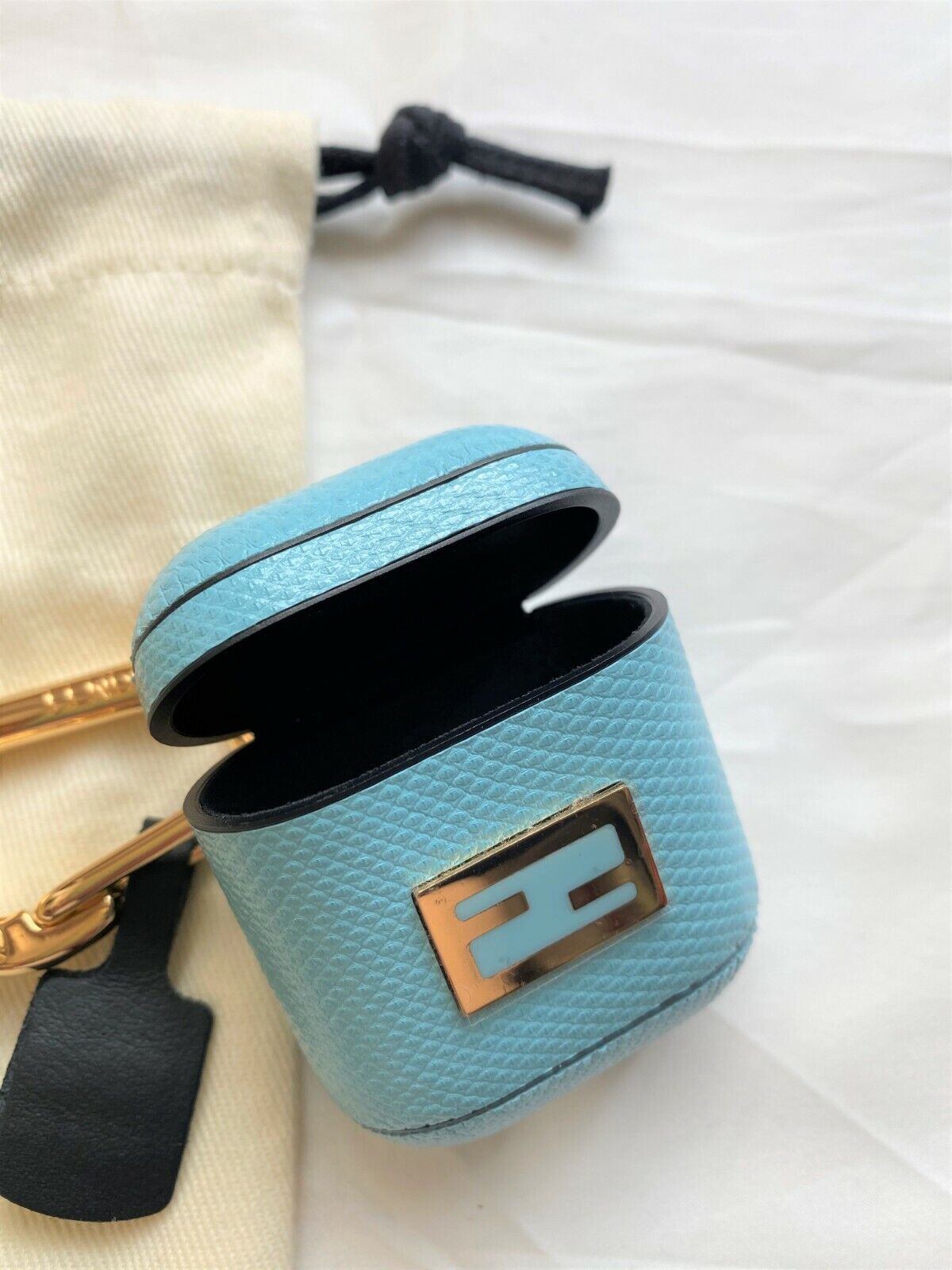 Fendi baguette FF logo snakeskin airpods case for mania charm peekaboo fur