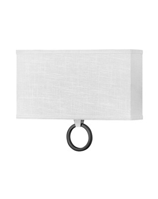 Link Off White Wall Sconce In Brushed Nickel